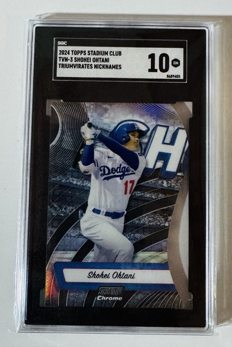 2024 Topps Stadium Club TVN-3 Shohei Ohtani Triumvirates Nicknames SGC 10 POP 12