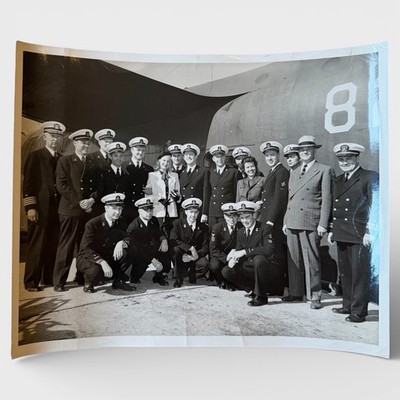 1948 US Navy Photograph NAS Alameda Official ROTC Cadets Aircraft Group Photo