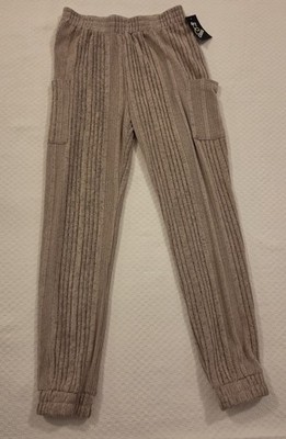 NWT Art Class Girls XL 14-16 Jogger Comfy Pants Side Pockets Stretch Beige Brown
