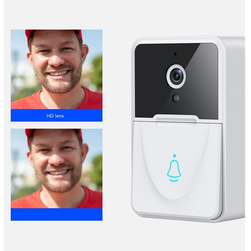 Smart Video Doorbell Camera White 1080P Wireless Night 2 Way Talk W AM - Picture 21 of 24