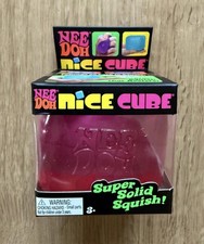 Nee Doh Nice Cube - Super Solid Squish Pink - Brand New/Factory Sealed