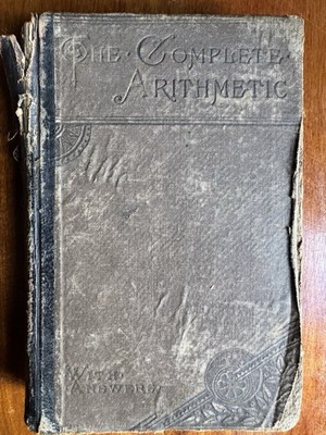 1881 Antique School Textbook w/ Original Handwritten Notes & Ephemer