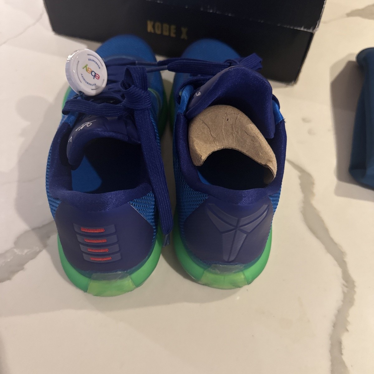 Nike Kobe 10 X Low Emerald City Green Shock-Deep Royal Blue 705317-402 Size11.5 Nike Kobe 10 X Low Emerald City 705317-402 Green Royal Blue  main image 2