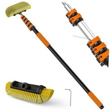 16FT Reach Car Wash Brush with Long Handle for RV, Truck Cleaning 3-12FT