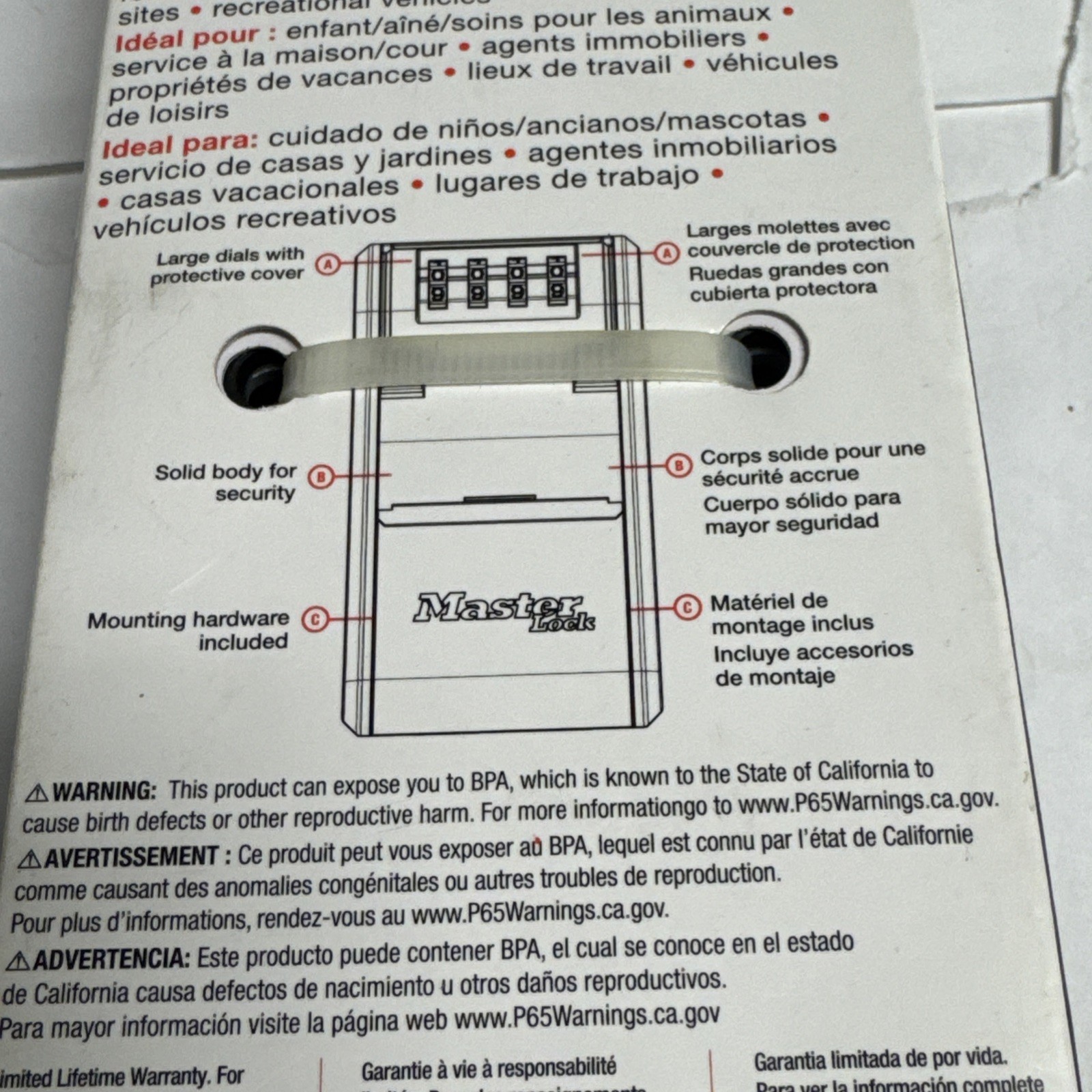 Master Lock 5481D Wall Mount Key Safe Lock Box Storage Solution