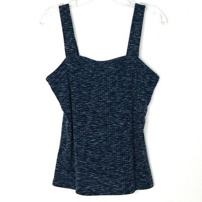Bobeau Heather Blue Stretch Tank Top Small
