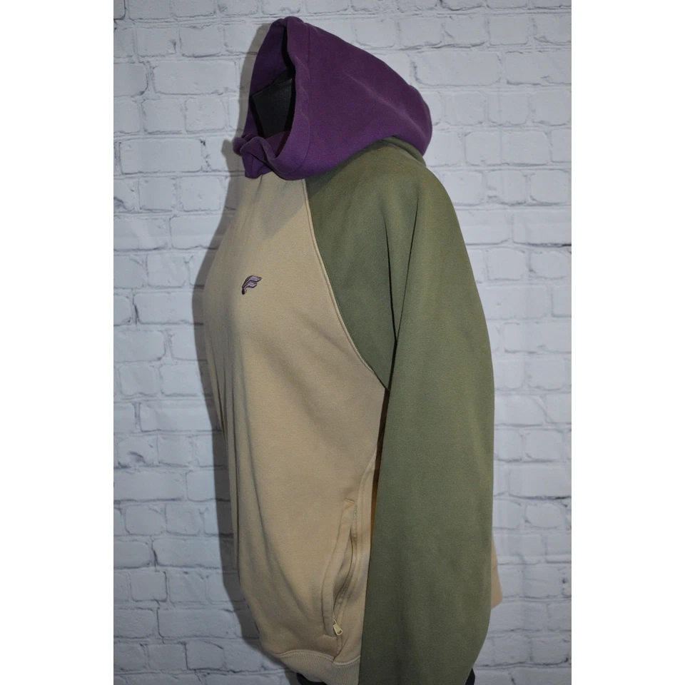 Sudadera con Capucha Fabletics Pullover Para Mujer Talla Grande Azul Tostado Bolsillo Frontal Mezcla de Algodón Foto 4 de 4