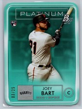 2021 Bowman Platinum RC /25 #PDC-5 Joey Bart Platinum Die-Cuts Aqua