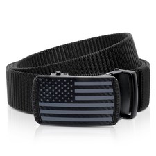 4th of July Belt for Men, American Flat Belt Black Ratchet Tactical Nylon Bel...