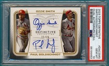 2023 Topps Definitive Ozzie Smith/Goldschmidt Dual Auto Coll /35 #DACSMG PSA 10!