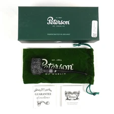 Peterson Speciality PSB Silver Mounted Barrel P-Lip Black & Silver Irish Pipe
