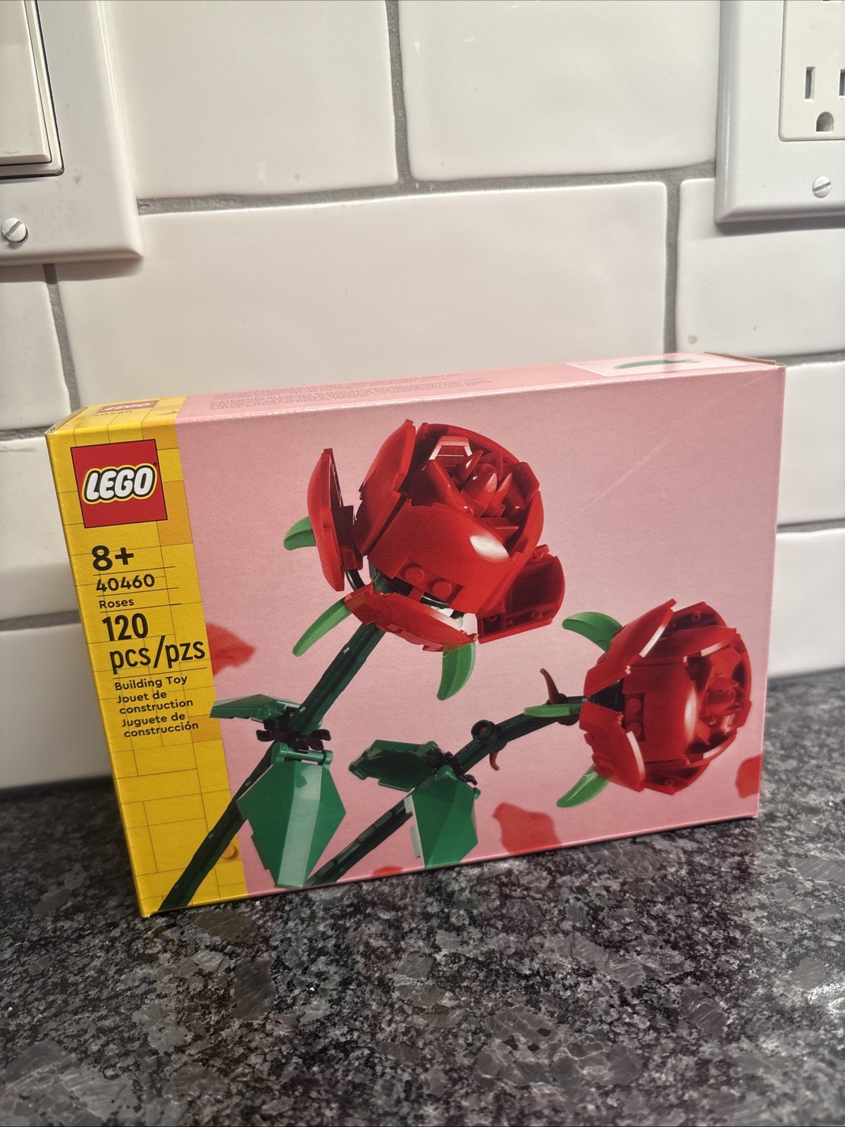 LEGO 40460 Roses Building Kit with 120 Pieces for Creative Floral Display  