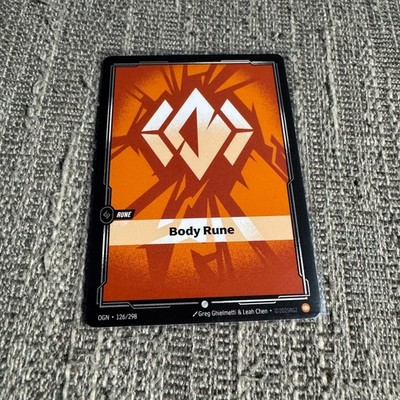 Body Rune Riftbound Origins 126/298 Meta League of Legends NM