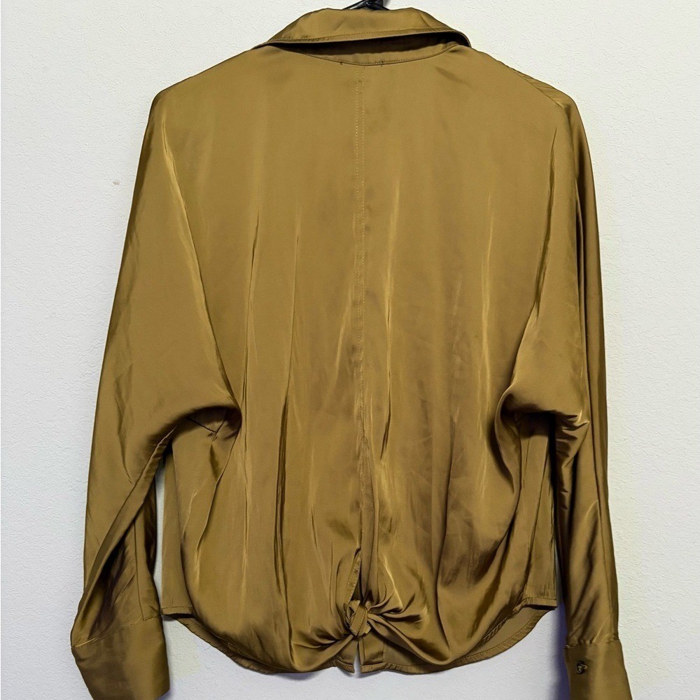 Current Air Metallic Button Down Blouse Career Of… - image 5