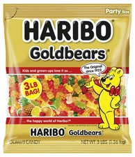 HARIBO Goldbears, Gummi Candy, 3 lb Bag, Assorted 3 lb. Goldbears 3 Lbs.