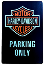Harley Parking Tin Sign (Panhead Knucklehead Fatboy Sportster Twin Bobber W52366