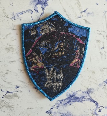 Witch Cross Fit for Fight Blue Glitter Woven Patch