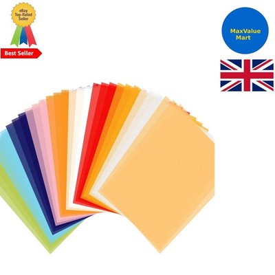 Lebendiges durchscheinendes Pergamentpapier Set - 50 Blatt in 10 Farben für Bastelprojekte