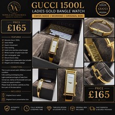 Ladies Gucci 1500L Bangle Watch – Mother of Pearl Dial – Boxed – Swiss Made