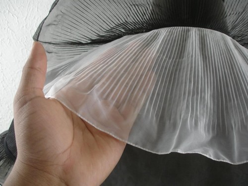 Women's M Vtg 1940's Penny Potter Black Sheer Top Blouse Ruffled Victorian Look - Picture 8 of 17
