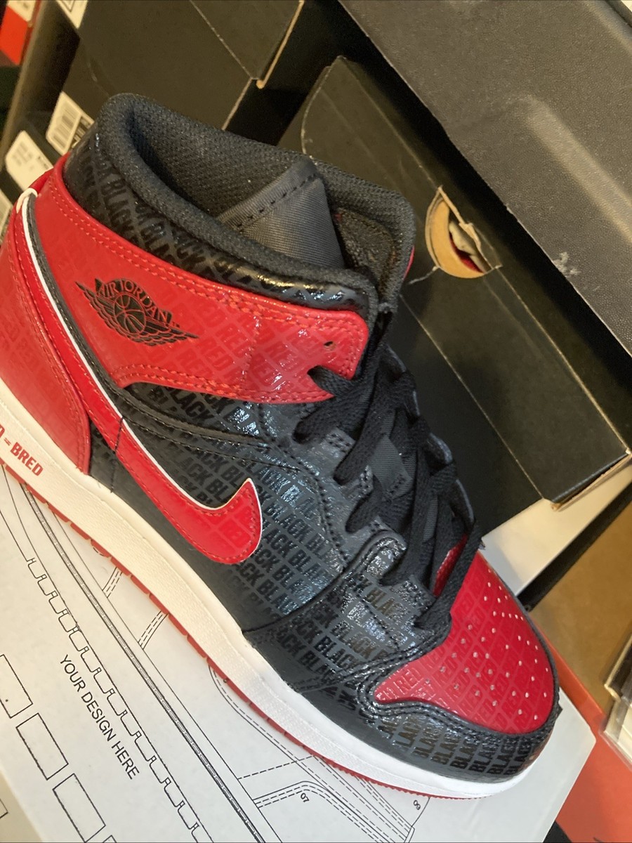 Size 6.5 Y Jordan Youth Air Jordan 1 Mid GS Bred Text - DM9650001