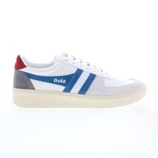 Gola Grandslam Trident CMA415 Mens White Suede Lifestyle Sneakers Shoes 7