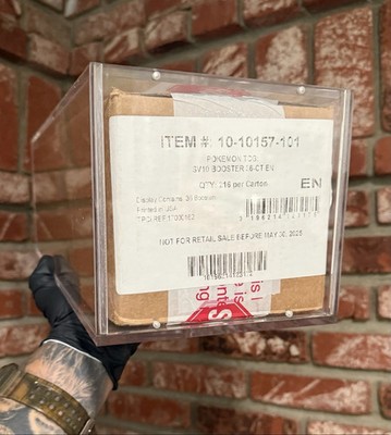 Pokemon Sealed Booster Box Case 6-Box Factory Red Tape Acrylic Magnetic Case