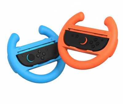 Joy Con Lenkrad Set für Nintendo Switch 1 und 2   Orange & Blau