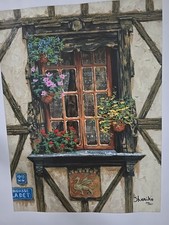 Viktor Shvaiko Windows of France Embellished Serigraph Canvas Signed & Numbered