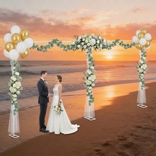 Wedding/Party Backdrop Stand 6*3m White Metal Backdrop Decor Stand Adjustable
