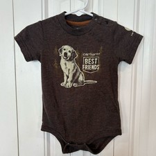 Carhartt Brown Dog Best Friend Bodysuit Size 12 Months