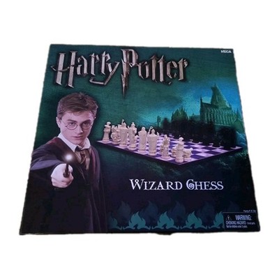 Vintage 2002 Harry Potter Wizard Chess Set by NECA - Complete with Original Box