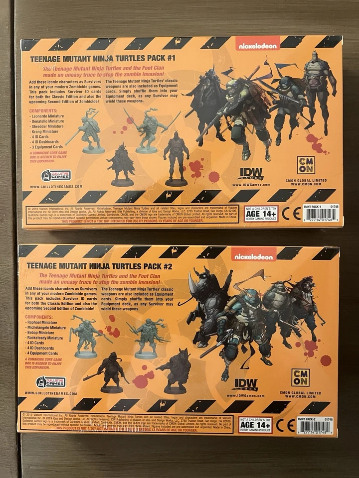 TEENAGE MUTANT NINJA TURTLES PACK 1 & 2 ZOMBICIDE CMON NEW TMNT IDW - Image 2 of 2