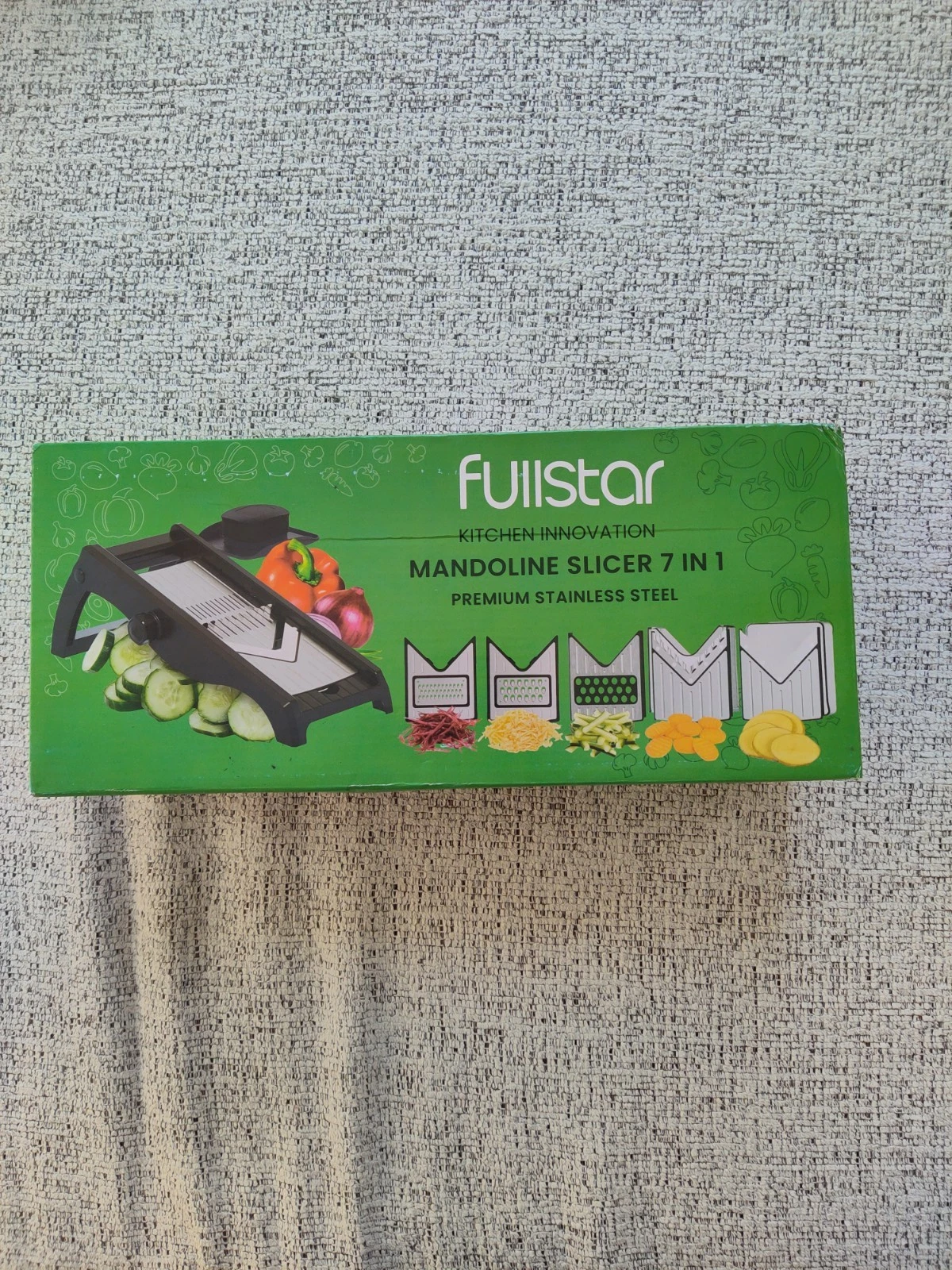 Fullstar Mandoline Slicer Stainless Steel 7-in-1 Vegetable Cutter Grater
