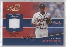 2002 Playoff Piece of the Game Materials Gold 33/50 Andruw Jones #POG-6 0n9