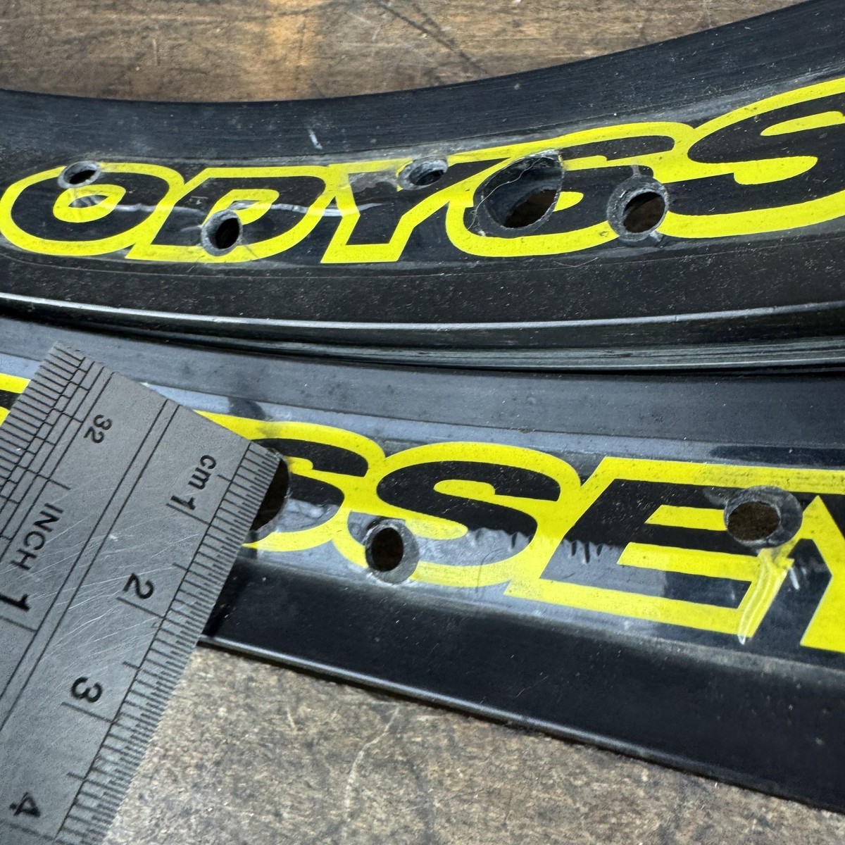 Odyssey Hazard Lite 20in BMX Rim Set 36H Black Clincher Schrader