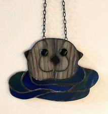 Tiffanytechnik / Déco Object Otter /wykonana z 15 części / BoSi Art od 1990 roku