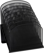 Onyx Desk Organizer, 8 Tiered Vertical Compartments, Office and Classroom Mailbo