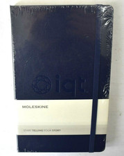 Moleskine Classic Navy Blue Branded Journal Notebook 8-1/4" x 5" Hard Cover Rule