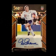 2017 Panini Select Mia Hamm Historic Signatures Copper Prizm Auto /49