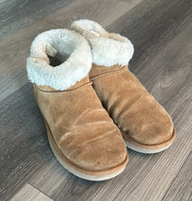 Koolaburra by UGG Women's Suede Lined Bootie Slippers US 10 M Brown/Beige