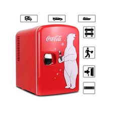 Coca-Cola 4L Mini Fridge Polar Bear 6 Can 12V Portable Cooler / Warmer UK Travel