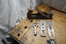 Wood plane, vintage, parts only, extra parts, blades, assembly
