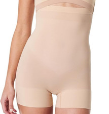 Spanx Power High-Waisted Shorty UK 24-26 Women's 1X Thigh Shapewear Soft Nude