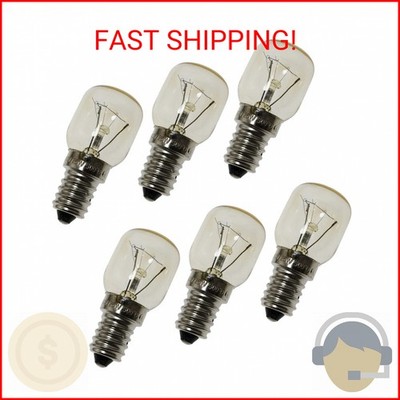 SQXBK Oven Lamp 6pcs T25 E14 25W 300 Degree Microwave Light Bulb Cooker Light