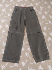 Vintage NWOT Girls A.P.CO. Convertible Cargo Pants Size 16, 26" × 28" Olive