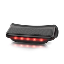 Solar Motorcycle Helmet Light, Solar Powered Bicycle LED Safety Light with Br...