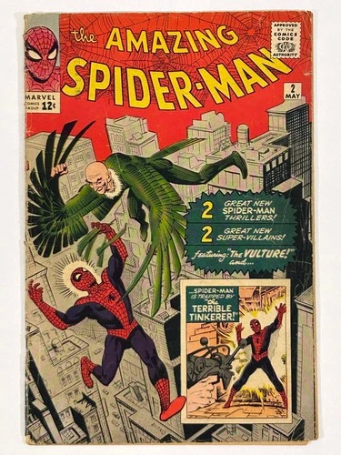 Marvel Amazing Spider-Man #2 in G/G- Condition 1963 Key Grail 1st Vulture