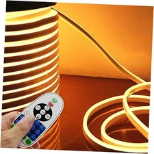 LED NEON Light, AC 110-120V Flexible LED Neon Strip 5m/16.4ft Warm White