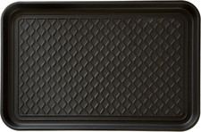 Stalwart All-Weather Outdoor or Indoor Boot Tray, Black